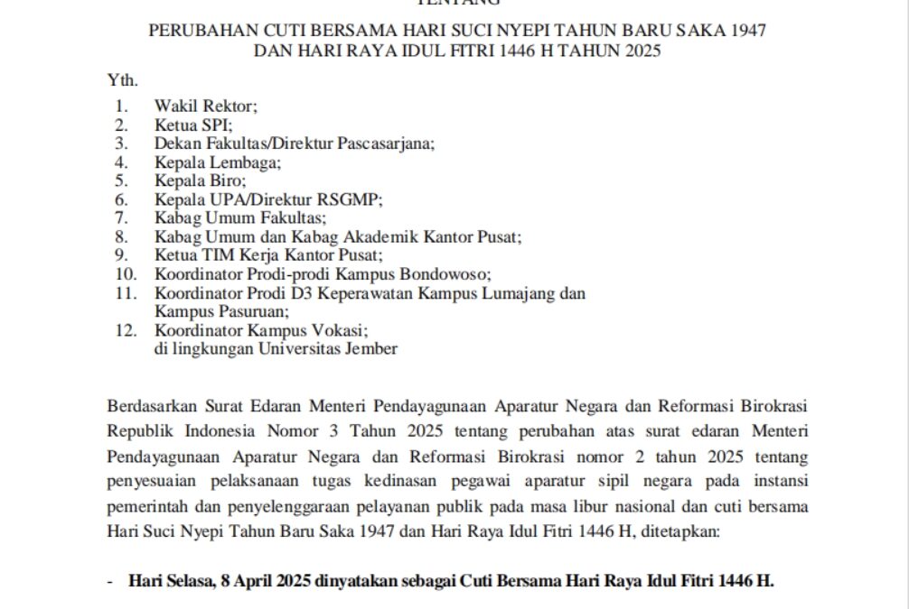 Pemerintah Umumkan Penambahan Cuti Bersama