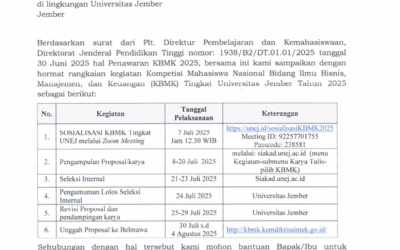 Mahasiswa UNEJ Siap Berlaga di KBMK 2025: Pembukaan Pendaftaran Dimulai!