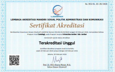 Sosiologi FISIP UNEJ Raih Akreditasi UNGGUL LAMSPAK: Bukti Kurikulum Adaptif dan Riset Dosen yang Progresif